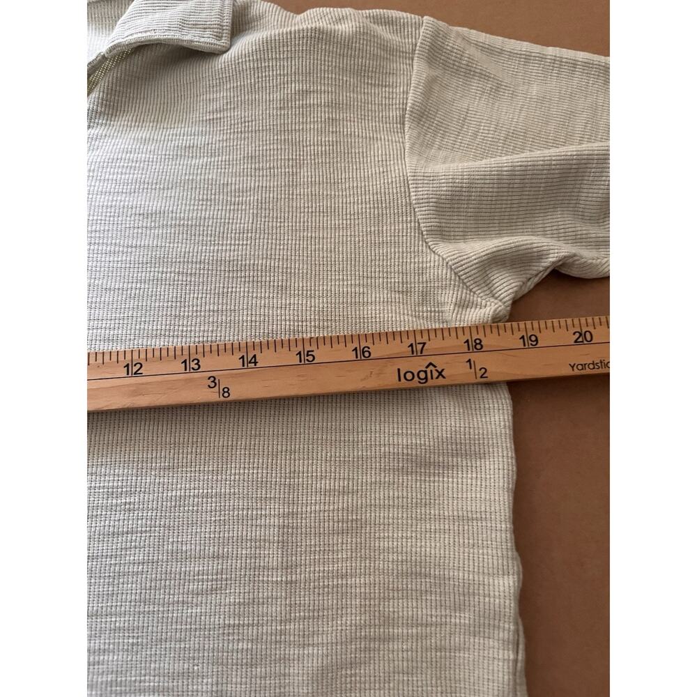 Buck Mason Airlight Johnny Collar Polo Men's M Limestone 100% Cotton $128 - Picture 10 of 12